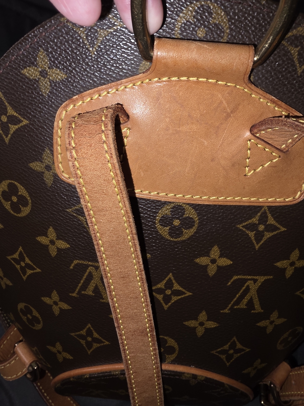 Louis Vuitton Monogram Backpack Crossbody - Brown/Tan - Picture 9 of 14